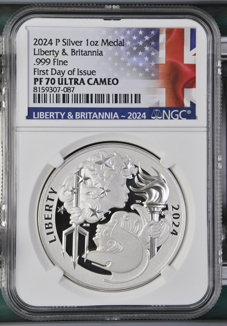 2024 P Silver 1oz Liberty & Britannia Medal PF | Coin Explorer | NGC
