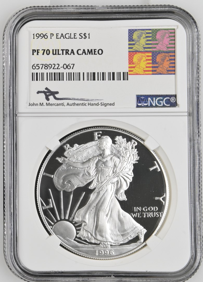 イーグル銀貨　1996 P Eagle $1 PF 69 ULTRA CAMEO NGC鑑定済】1996年 シルバーイーグル1ドル銀貨 PF69ウルトラ