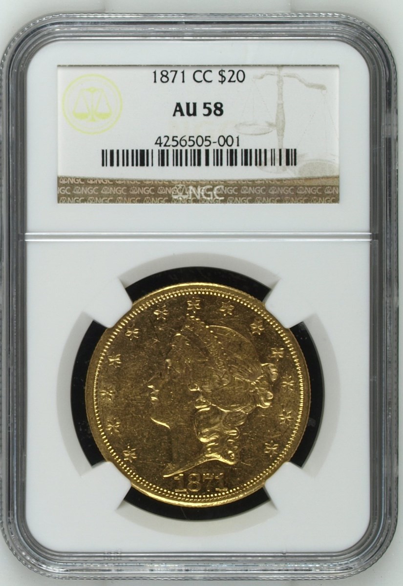 1871 CC $20 MS | Coin Explorer | NGC