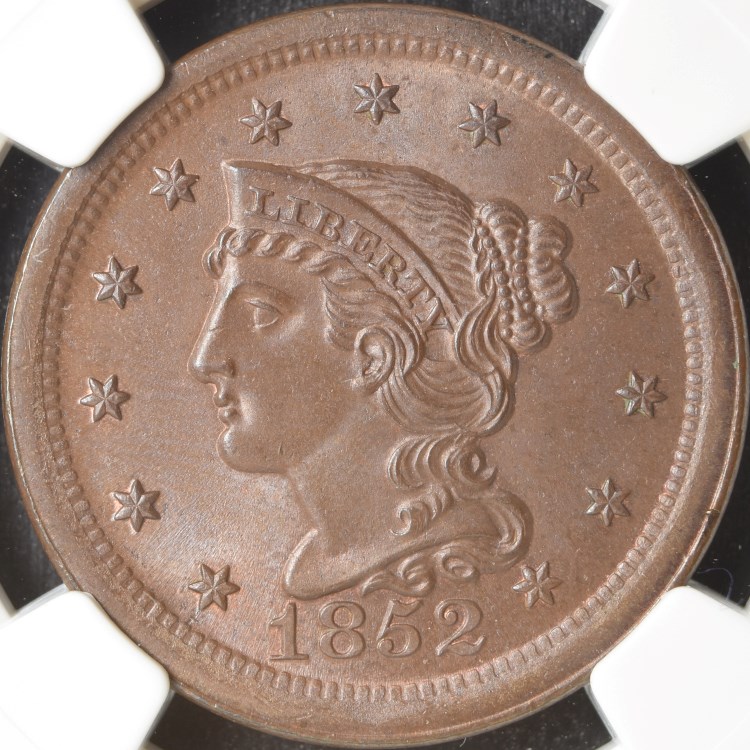 ギャバシャン　ブラウン 1852 1C MS | Coin Explorer | NGC