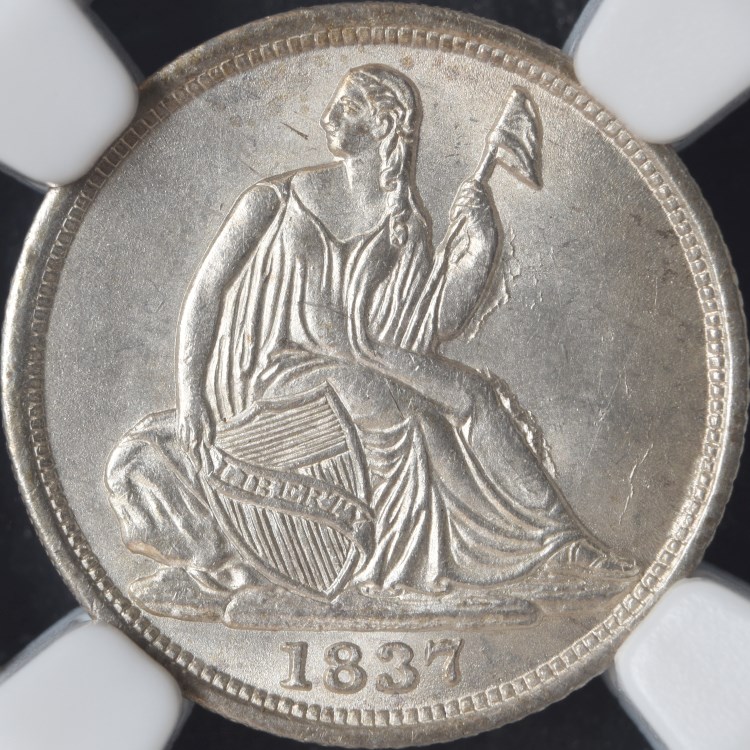 1837 SEATED H10C MS | Coin Explorer | NGC
