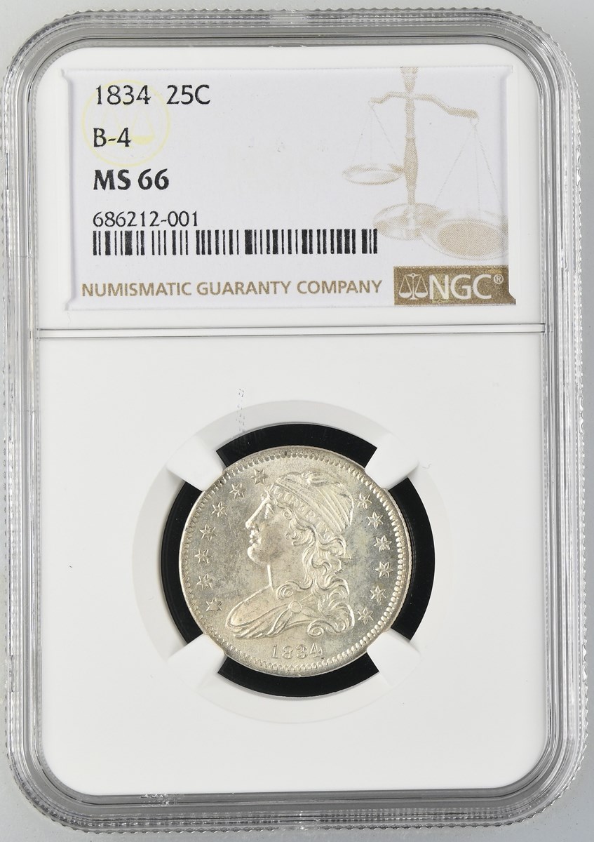 1834 25C MS | Coin Explorer | NGC
