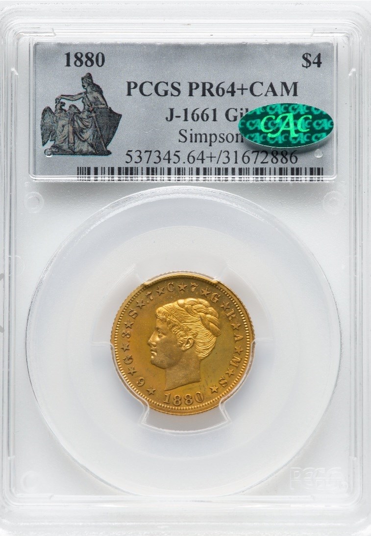 1880 FLOWING HAIR $4 PF | Coin Explorer | NGC