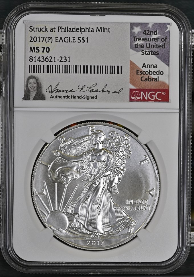 2017(P) EAGLE S$1 MS | Coin Explorer | NGC