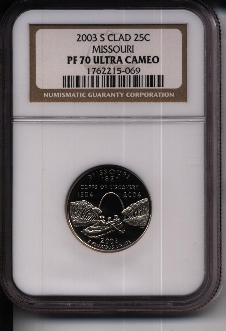 2003 S CLAD MISSOURI 25C PF | Coin Explorer | NGC