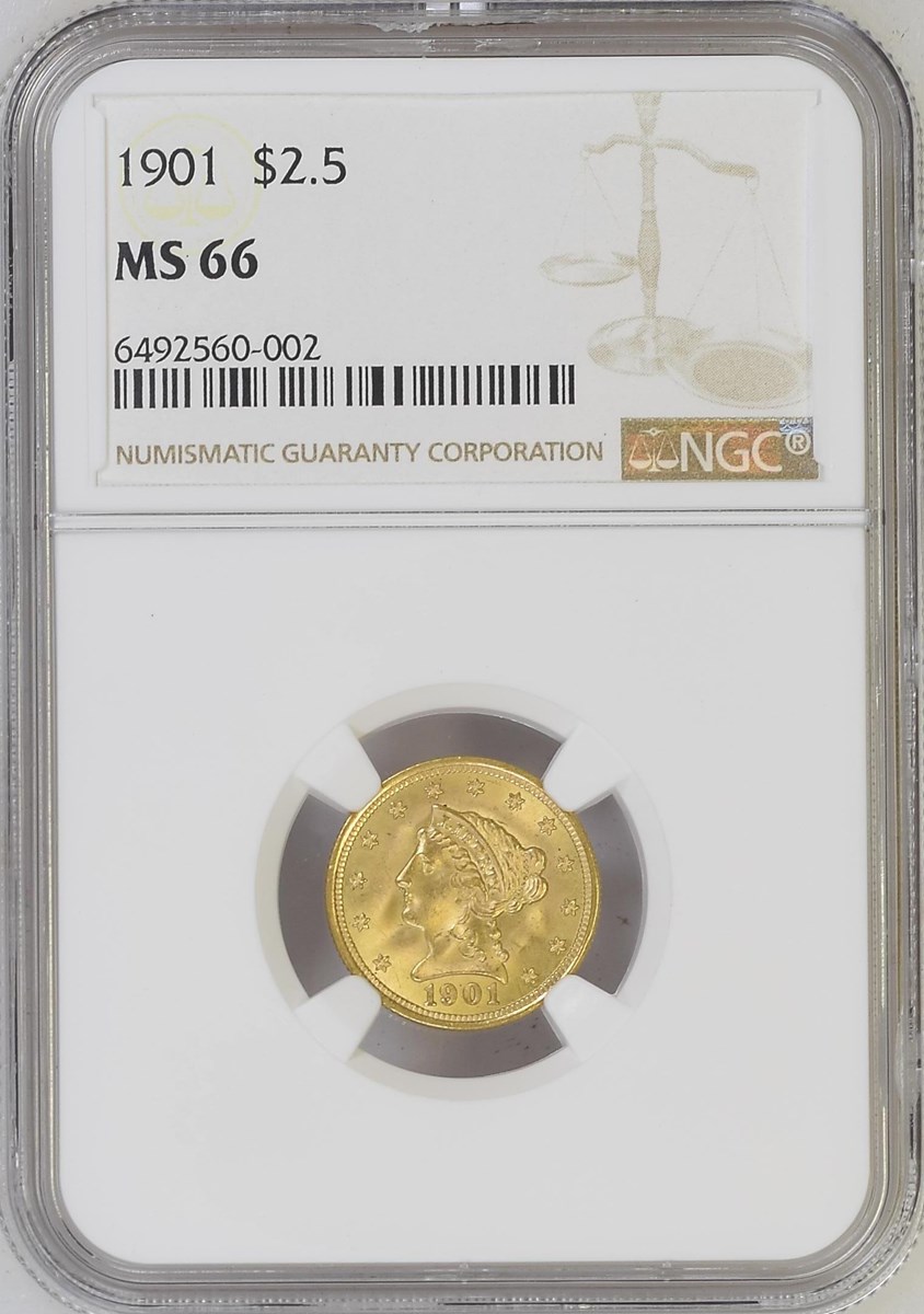 1901 $2.5 MS | Coin Explorer | NGC
