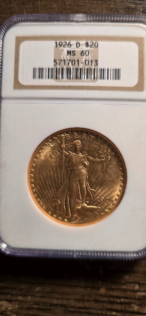 1926 D $20 MS | Coin Explorer | NGC