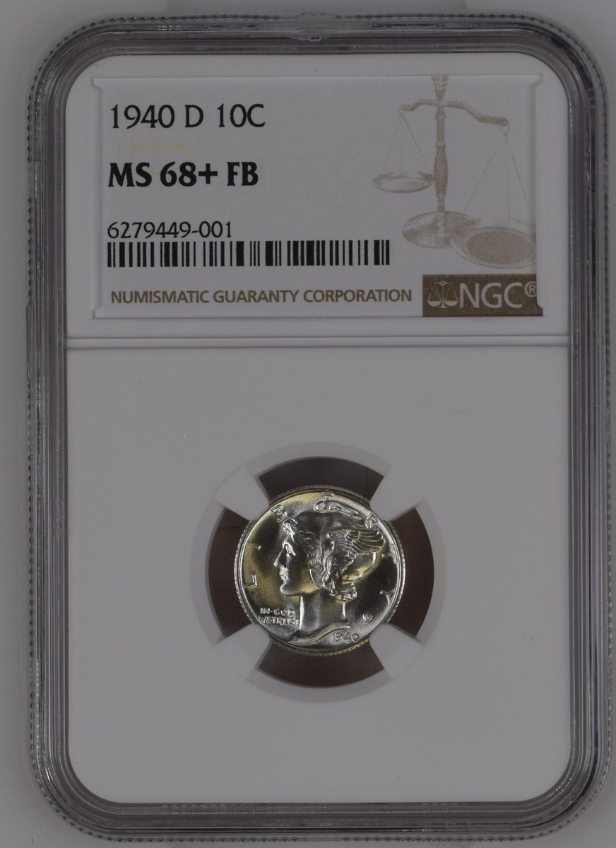 1940 マーキュリーダイム 10セント銀貨 MS66 NGC 公式鑑定 1940 D 10C MS | Coin Explorer | NGC