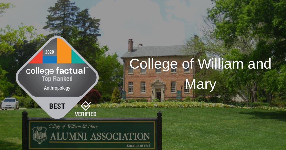 William & Mary Ranks 1 for Best Schools for Anthropology in Virginia