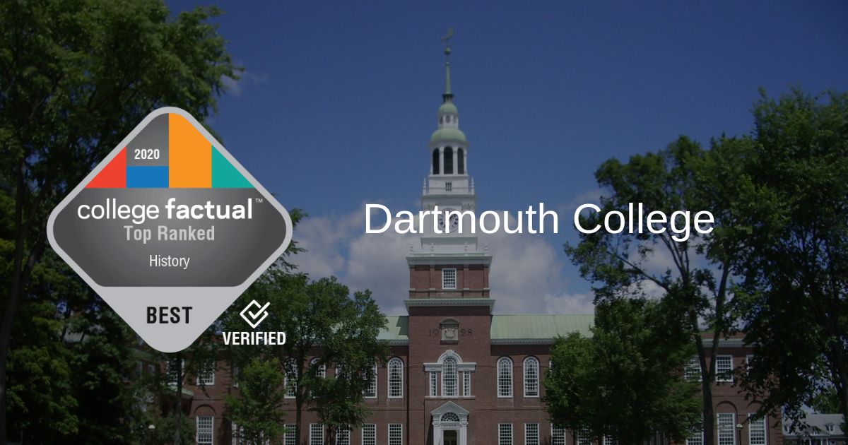2020 Ranking Places History Program At Dartmouth At 10 In Nation