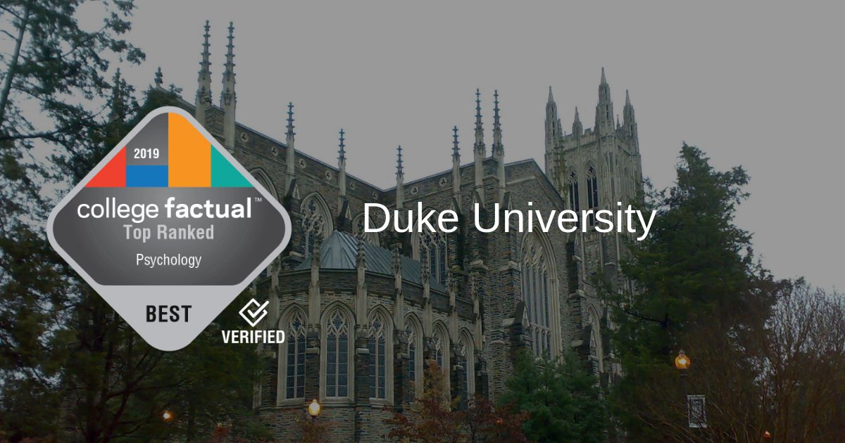 Duke Is 7 in 2019 Best Schools for Psychology Ranking College Factual