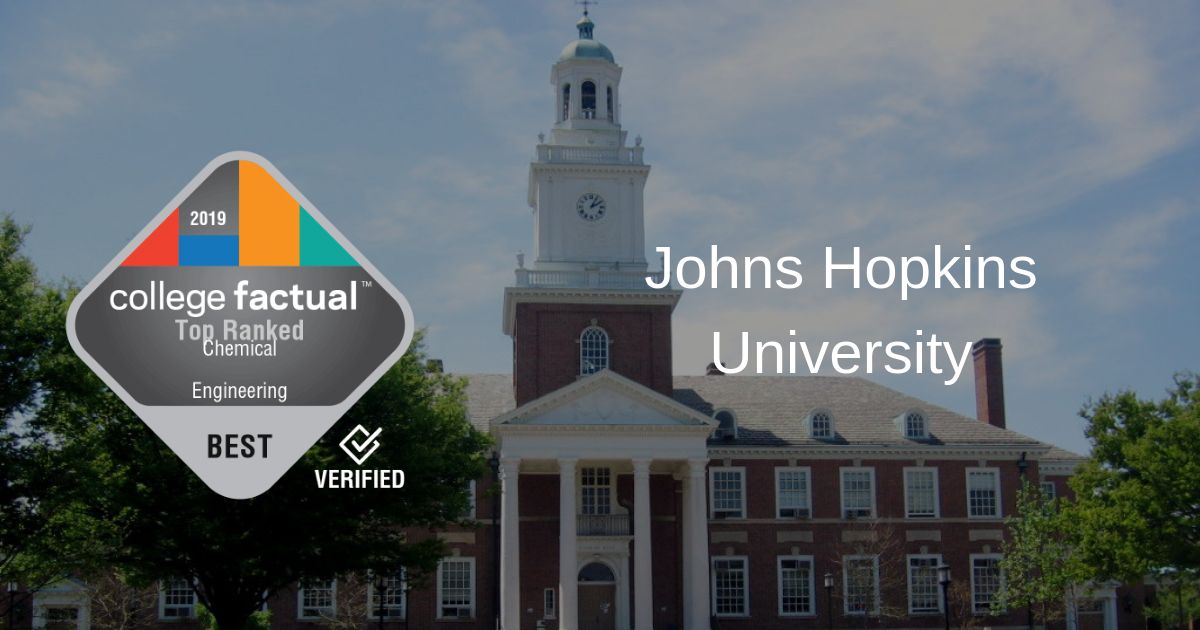 Chemical Engineering Program at Johns Hopkins Is Best in Maryland; 14