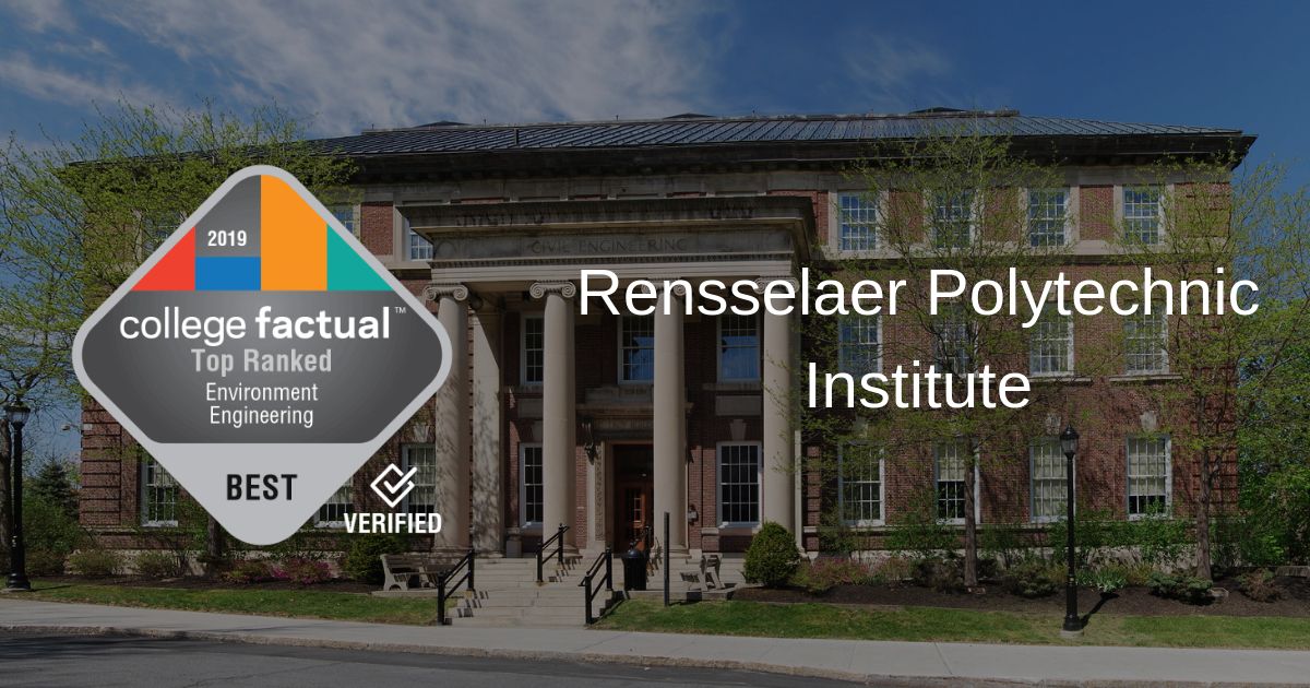 2019 Ranking Places Environment Engineering Program at RPI at 6 in