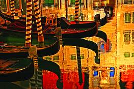 Venetian Gondolas by George Janousek