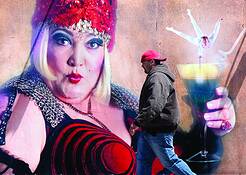 Man and Billboard by Lee Grossman