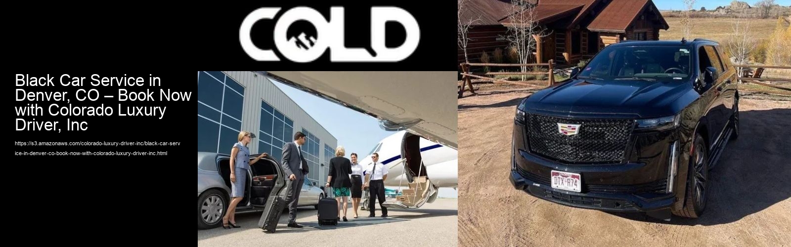 Black Car Service in Denver, CO – Book Now with Colorado Luxury Driver, Inc