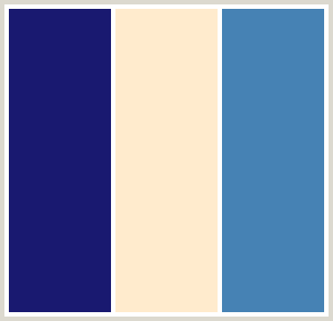191969 ColorCombo113 with Hex Colors #191970 #FFEBCD #4682B4