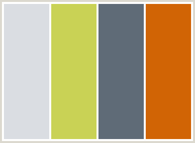 ColorCombo155 with Hex Colors #DADDE2 #C9D255 #5F6B77 #D16405