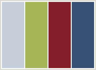 Colorcombo161 With Hex Colors C5cdd8 A5b557 841f27 354e71 Colorcombo161 With Hex Colors C5cdd8 A5b557 841f27 354e71