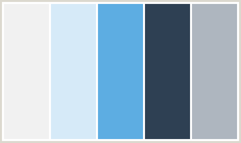 ColorCombo17667 with Hex Colors #F1F1F1 #D6EAF8 #5DADE2 #2E4053 #AEB6BF