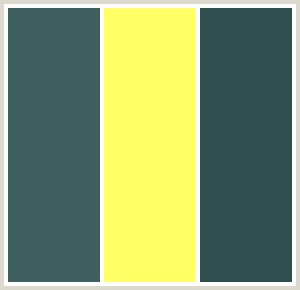 ColorCombo44 with Hex Colors #3F5F5F #FFFF66 #2F4F4F