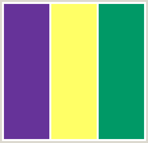 ColorCombo45 with Hex Colors #663399 #FFFF66 #009966