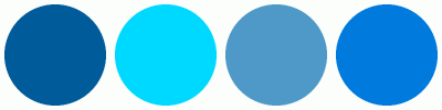 ColorCombo8108 with Hex Colors #005B9A #00D9FF #4E99C7 #007ADC