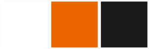 ColorCombo8153 with Hex Colors #FFFFFF #EA6700 #1A1A1A