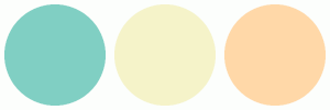 ColorCombo1172 with Hex Colors #80CFC3 #F5F3C9 #FFD8A8