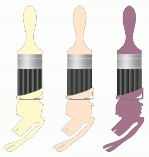 ColorCombo1657 with Hex Colors #FFF9CC #FFE5CC #A5738C