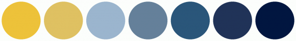 Color 32566 ColorCombo8566 with Hex Colors #EDC23A #DFC162 #9BB5CE #65809A #2A567A ...