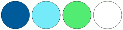 ColorCombo8655 with Hex Colors #005B9A #75EBF9 #53EC73 #FFFFFF