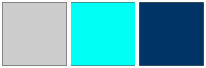 ColorCombo8827 with Hex Colors #CCCCCC #00FFF4 #003366