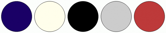 ColorCombo8907 with Hex Colors #1A0066 #FFFEEB #000000 #CCCCCC #BD3A3A