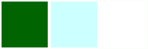 ColorCombo8977 with Hex Colors #006400 #CCFFFF #FFFFFF