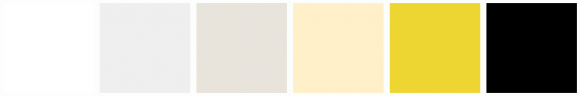 ColorCombo9045 with Hex Colors #FFFFFF #EFEFEF #E8E4DC #FFF0C9 #EED633 ...