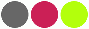 ColorCombo9309 with Hex Colors #676767 #CB2056 #B3FF0C