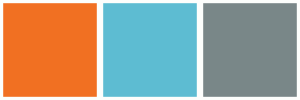 ColorCombo9435 with Hex Colors #F17022 #5DBCD2 #798788