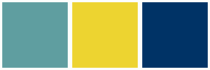 ColorCombo9714 with Hex Colors #5F9EA0 #EDD430 #003366