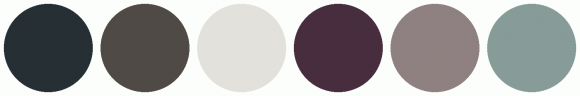 ColorCombo9755 with Hex Colors #262F34 #4F4A45 #E3E1DC #472D3E #8F8181 ...