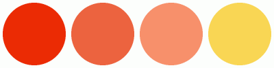 ColorCombo9783 with Hex Colors #EB2B04 #EC633F #F7906B #F9D654