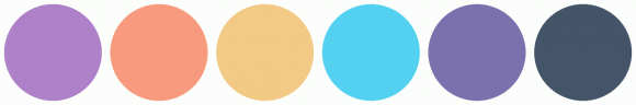 9709 Color Code ColorCombo9799 with Hex Colors #AF81C9 #F89A7E #F2CA85 #54D1F1 #7C71AD ...