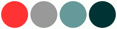 ColorCombo1500 with Hex Colors #FF3333 #999999 #669999 #003333