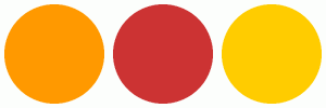 ColorCombo1502 with Hex Colors #FF9900 #CC3333 #FFCC00