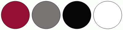 ColorCombo10831 with Hex Colors #941135 #787474 #080707 #FFFFFF