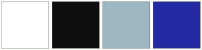 ColorCombo1706 with Hex Colors #FFFFFF #0F0F0F #9FB7C2 #232AA1