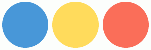 ColorCombo15030 with Hex Colors #4897D8 #FFDB5C #FA6E59