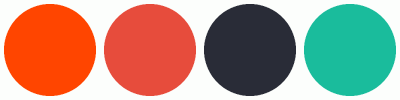 ColorCombo647 with Hex Colors #FF4500 #E74C3C #292C37 #1ABC9C