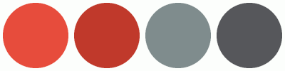 ColorCombo648 with Hex Colors #E74C3C #C0392B #7F8C8D #56575B
