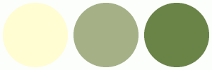 ColorCombo11136 with Hex Colors #FFFDD1 #A5B086 #6A8347